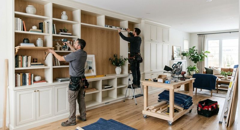 Custom Bookshelves Installation in Woodbridge, VA