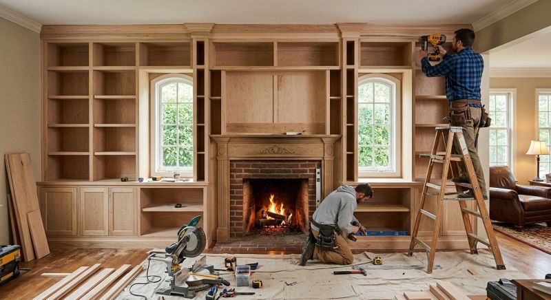 Fireplace Shelves Installation in Fairfax, VA