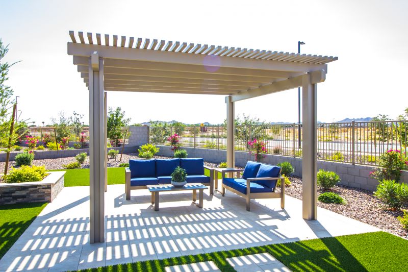 Pergola with Lush Landscaping