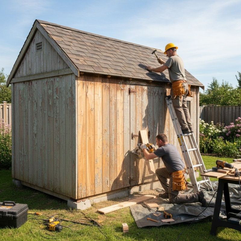 Wood Shed Repair in Conroe, TX